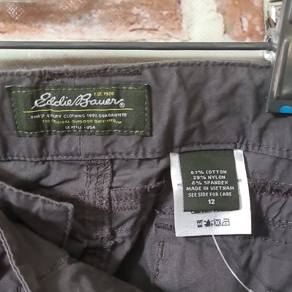 Eddie Bauer Women's Dark Gray Convertible Outdoor Cargo Pants - Picture 2 of 7